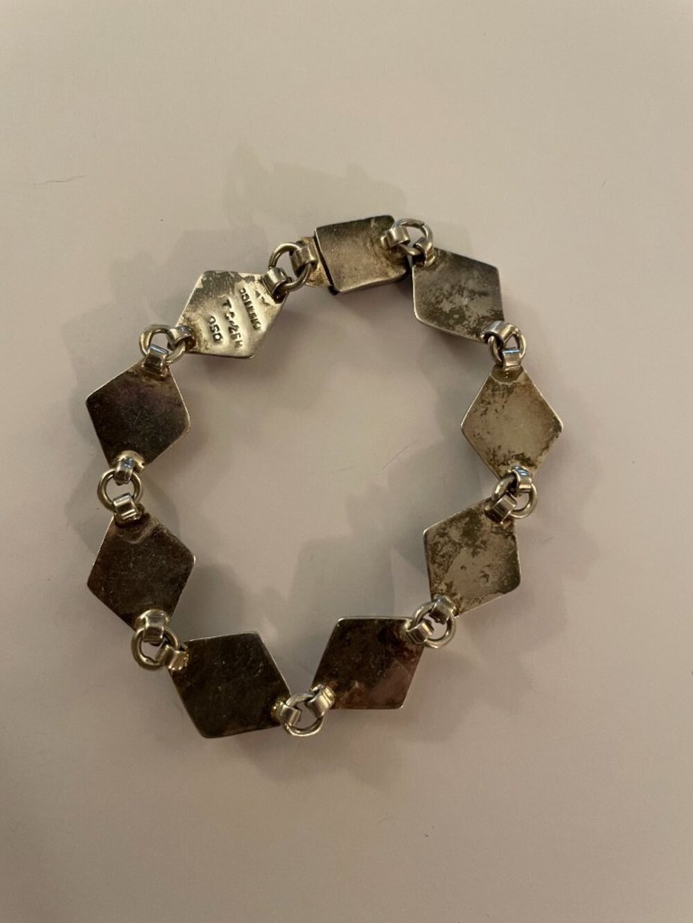 Vintage Sterling Silver Bracelet Taxco 950 Malachite 31 grams RARE 8" Green $499 - Picture 7 of 11